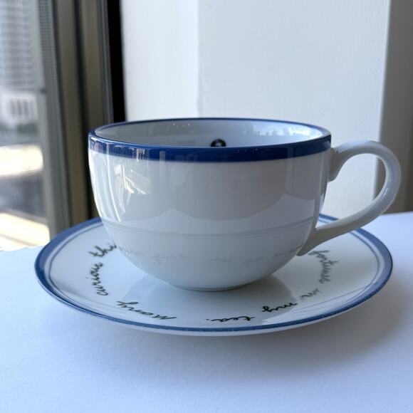 Molly Hatch Anthropologie Fortuitous Fortune Telling Tea Cup & Saucer Plate - Picture 2 of 9